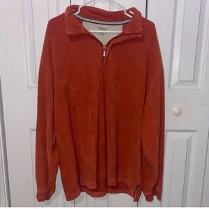 Izod Jeans Rust Quarter Zip Pullover Men’s  Sweatshirt XXL Vintage Casual